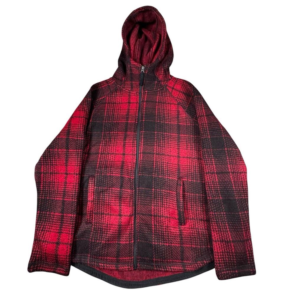 Flannel Shacket Women's Large (12-14) Swiss Tech Fleece Full Zip Hooded Jacket